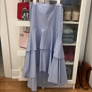 Banana Republic Light Blue Asymmetrical Skirt